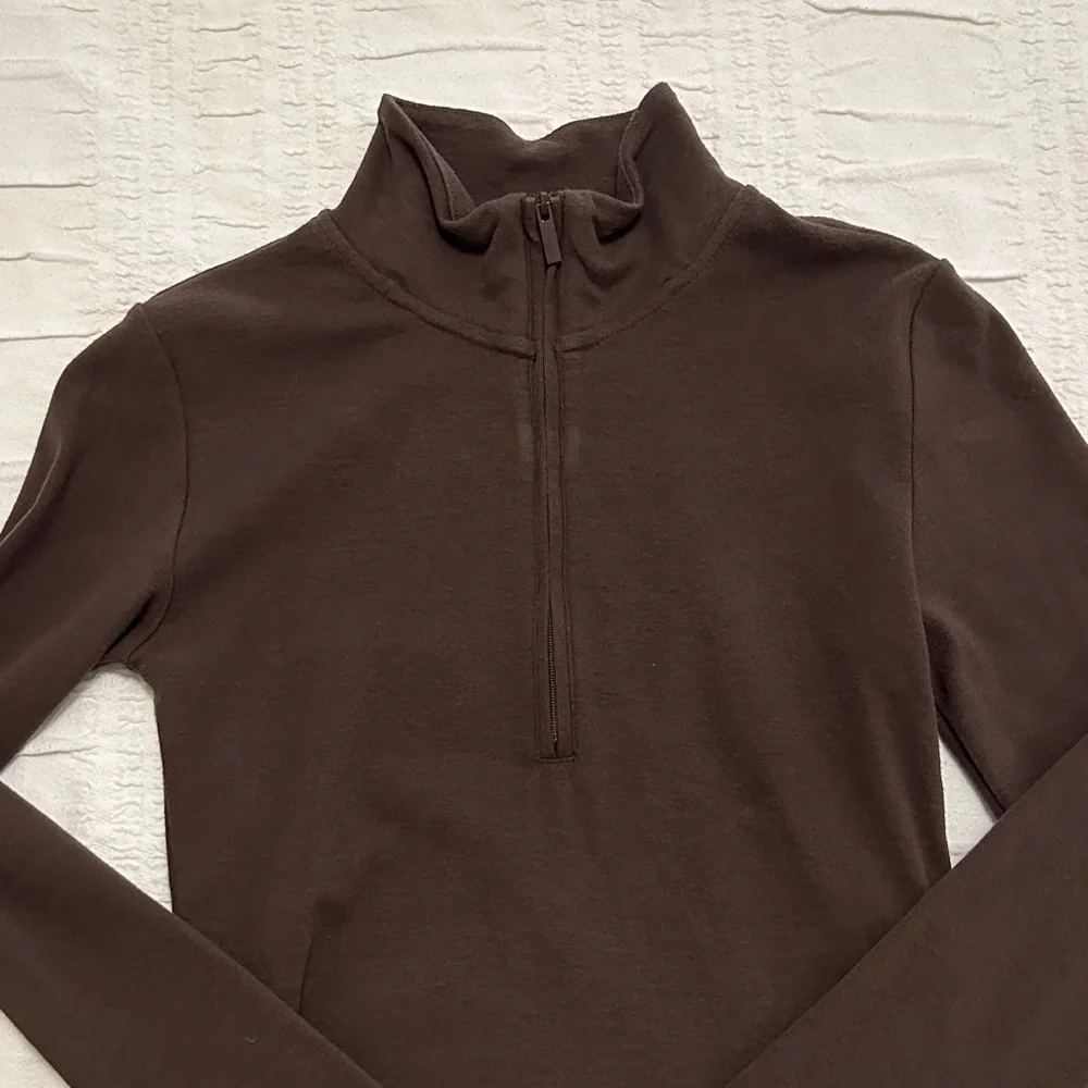 Sunday Best Dark Brown Quarter Zip - Picture 6 of 6